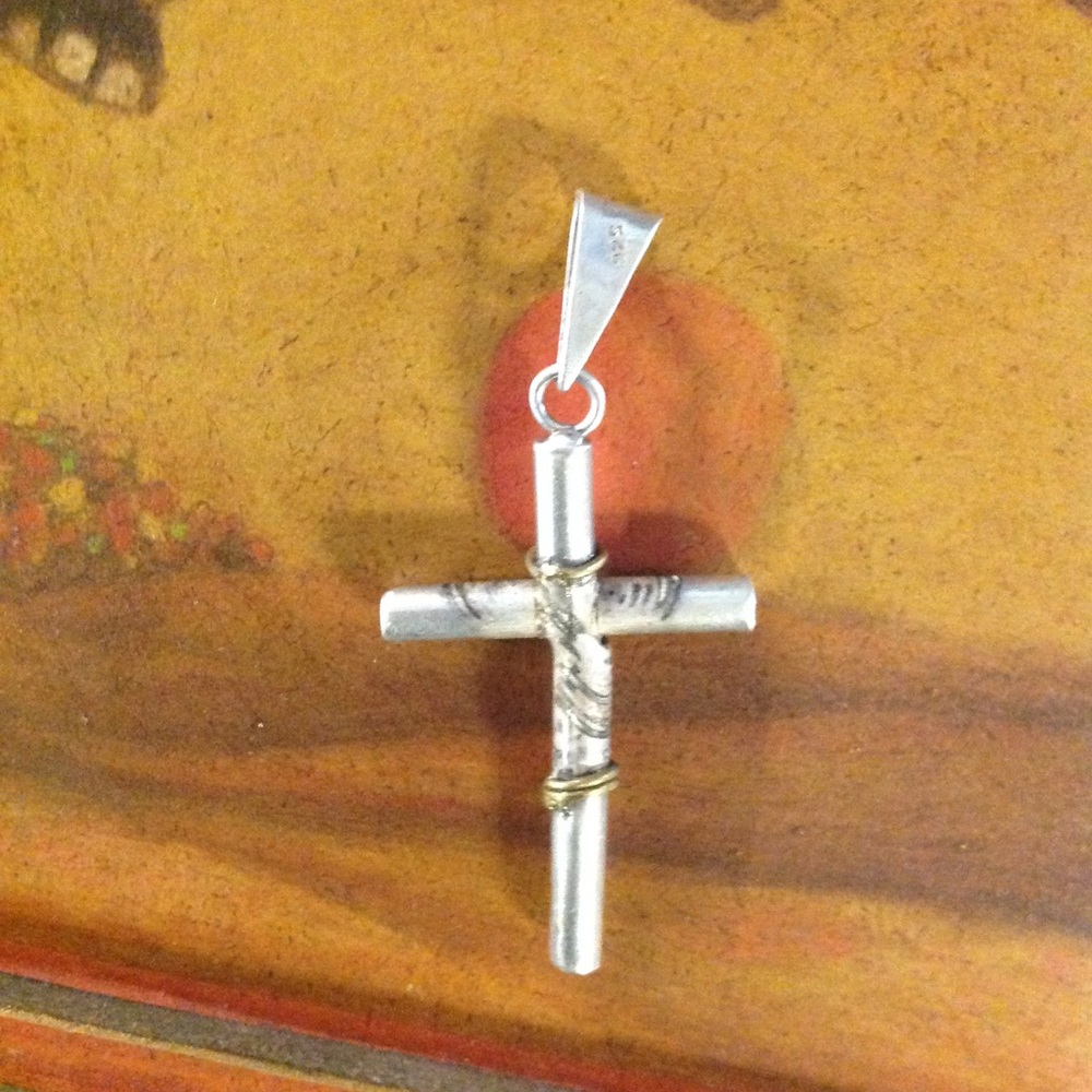 TL-76 Taxco Mexico .925 Silver Primitive Cross